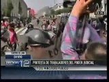 25NOV 1303 TV8 LIMA  TRABAJADORES ADMINISTRATIVOS DEL PJ Y OTROS COLECTIVOS SE MOVILIZAN PARTE 4