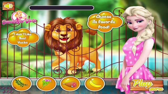 Elsa At The Zoo - Frozen Elsa Games - Princess Elsa Feeding Animals in Zoo