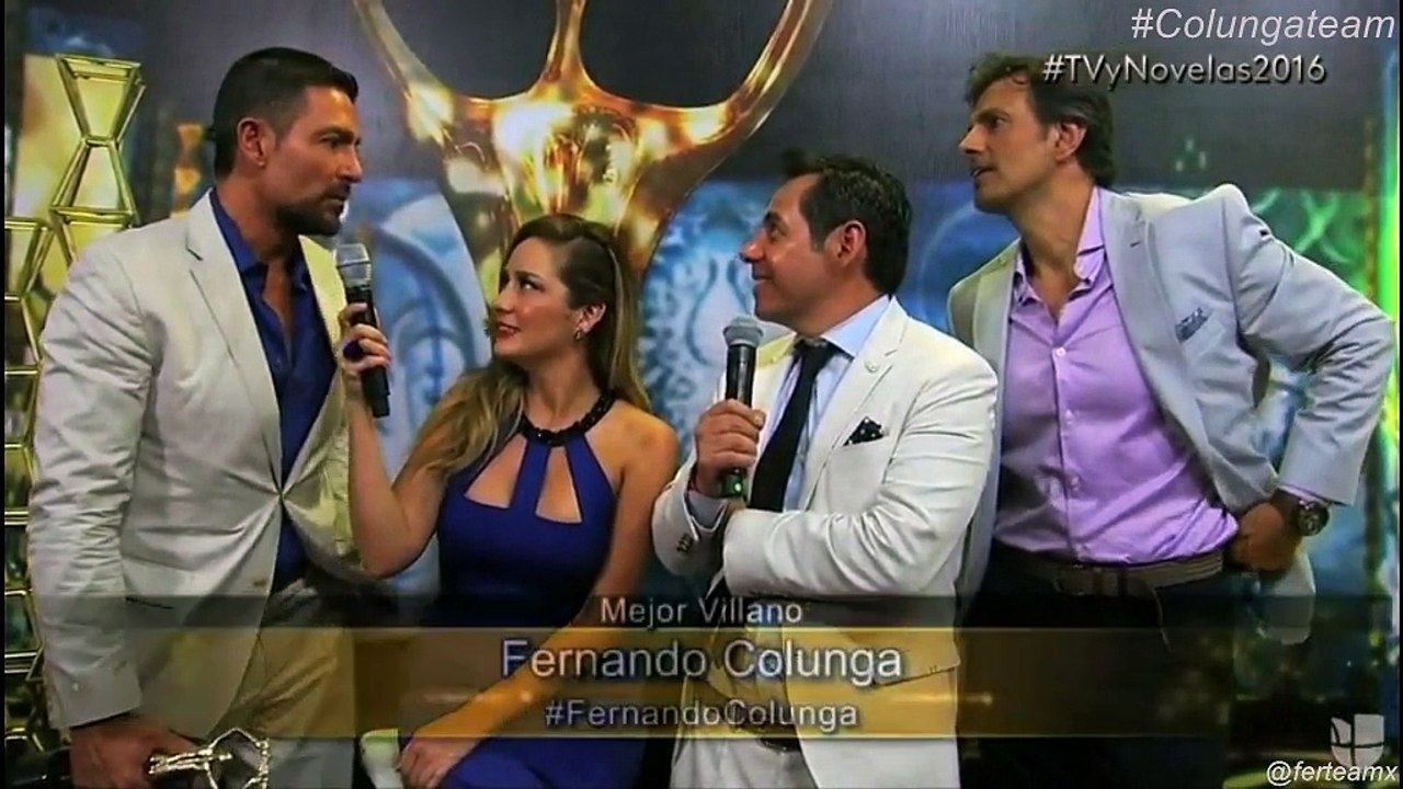 FERNANDO COLUNGA entrevista en Premios TVyNovelas Mejor Villano 230416 Univision