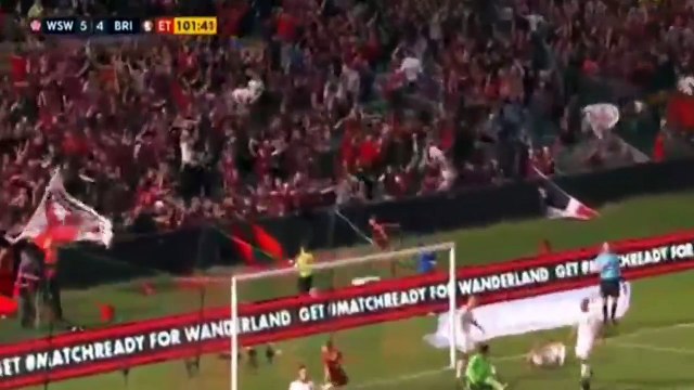Western Sydney Wanderers 5-4 Brisbane Roar FC Dario Vidosic Goal Australian A-League 24-04-2016 HD