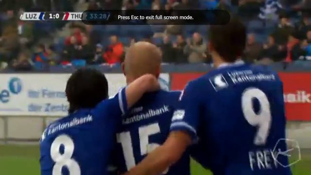 FC Luzern vs FC Thun Marco Schneuwly Goal Swiss Super League 24-04-2016 HD