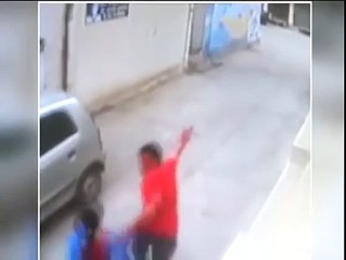 Man Pulling girl from office