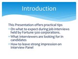 Fortune 500 Job Interview Tips