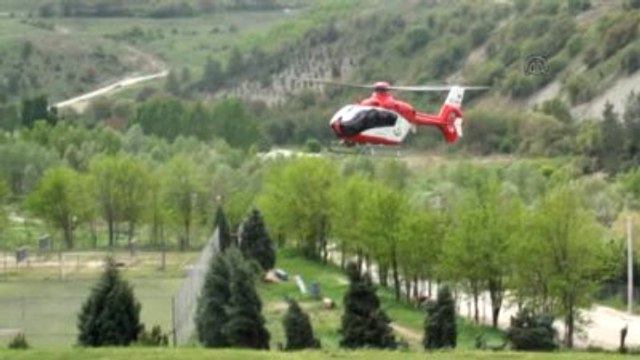 Beyin Kanaması Geçiren Kişi, Hava Ambulansı ile Hastaneye Sevk Edildi