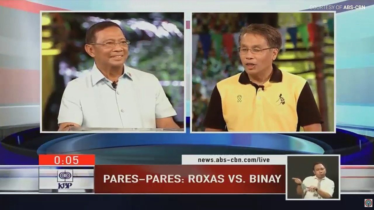 Binay dodges Roxas's question on corruption allegations