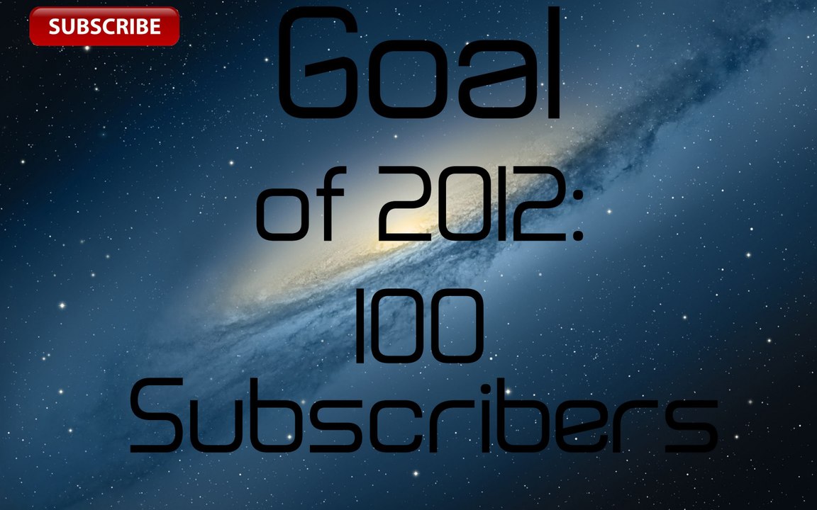 The Goal for 2012: 100 subscribers!