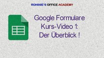 Wie funktioniert Google Formulare Teil 1 Der Überblick