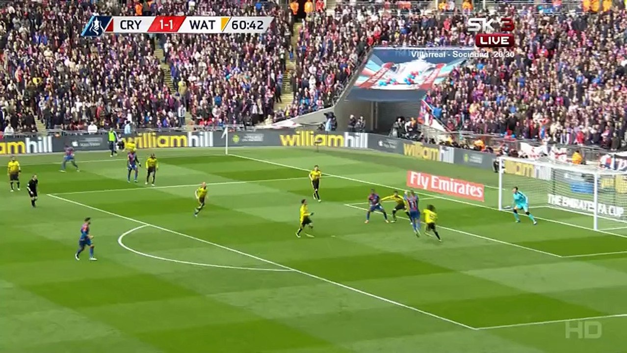 Connor Wickham Goal HD - Crystal Palace 2-1 Watford - 24-04-2016 FA Cup