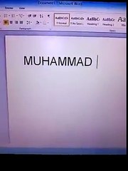 type Muhammad S.A.W in Ms Word