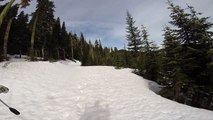trail to Triangulation Peak covered in snow