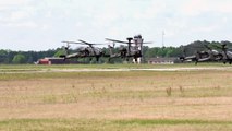 AH 64 Apache Helicopters Mass Launch