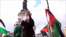 Intervention contre les guerres de la France à Nuit debout (république) ! A l'occasion de la manifestation de soutien aux prisonniers Palestiniens et Georges Abdallah
