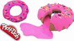 PLAY DOH - Learning create giant donut rainbow along peppa pig español toys videos