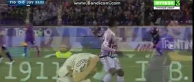 Red Card For Pogba Horror Foul - Fiorentina 0-1 Juventus 24-04-2016