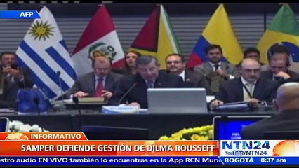 Samper defiende gestión de Rousseff: afirma que no existen pruebas que respalden proceso de 'impeachment'