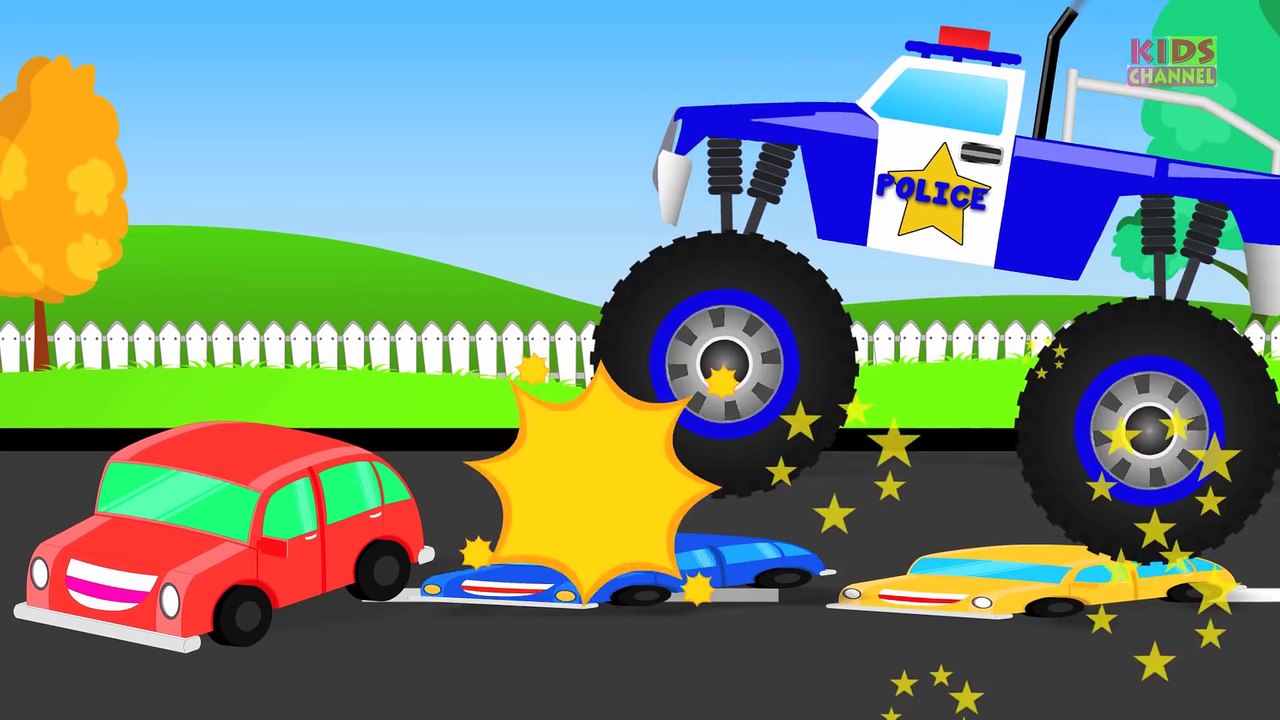 Monster Truck Stunt   Monster Truck Videos For Kids   Monster Trucks For Children