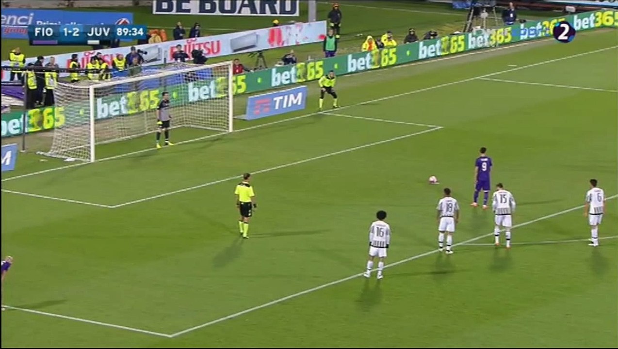 Nikola Kalinic Missed Penalty - Fiorentina vs Juventus - 24.04.2016 HD