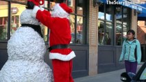 Scary Snowman Christmas Prank scaring Santa Clause - Season 2 Episode 3