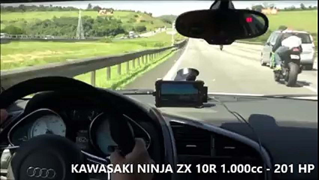 Audi R8 _ Kawasaki Ninja ZX10R _ Suzuki GSXR1000 Yarışırsa (Film Tadında)