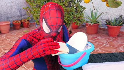 Spiderman VS Frozen Elsa in real life PRANK - Superhero Funny Movie parody