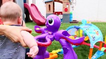 Little Tikes BABY PLAYGROUND PARK! Cute Babies Little Ocean DisneyCarToys TWINS Video
