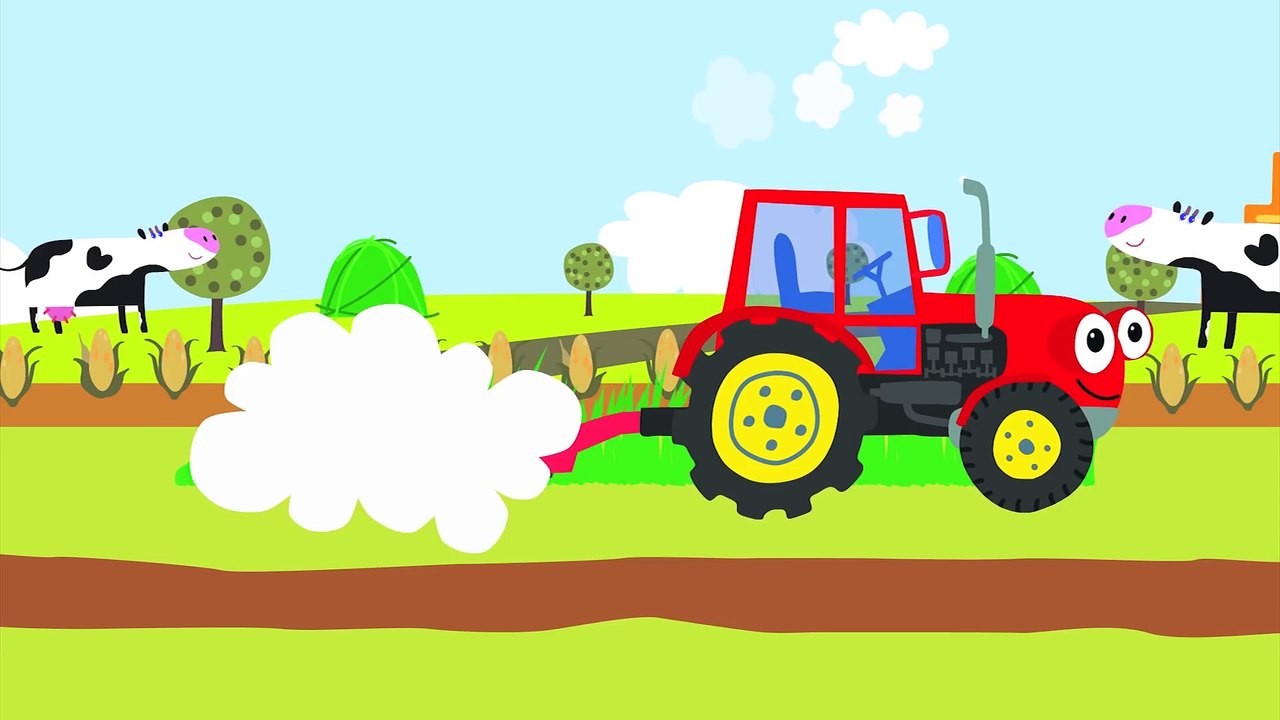 Песни для детей - Трактор - Мультик про машинки