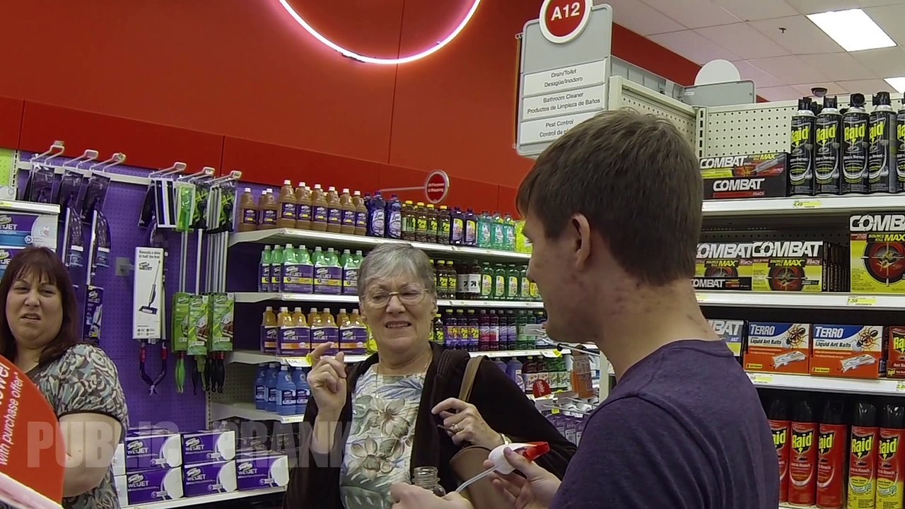 Public Prank - Drinking Windex
