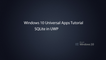 Windows 10 Universal Apps - SQLite in UWP