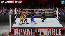 Top 20 Royal Rumble Finishers | WWE 2K15 | WWE 2K16 Countdown