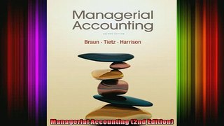 READ Ebooks FREE  Managerial Accounting 2nd Edition Full EBook