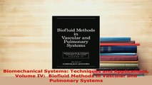 PDF  Biomechanical Systems Techniques and Applications Volume IV  Biofluid Methods in Download Online