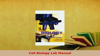 Download  Cell Biology Lab Manual Ebook