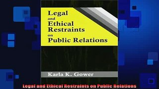 READ book  Legal and Ethical Restraints on Public Relations  DOWNLOAD ONLINE
