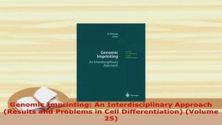 PDF  Genomic Imprinting An Interdisciplinary Approach Results and Problems in Cell PDF Full Ebook