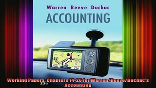 READ Ebooks FREE  Working Papers Chapters 1426 for WarrenReeveDuchacs Accounting Full Ebook Online Free