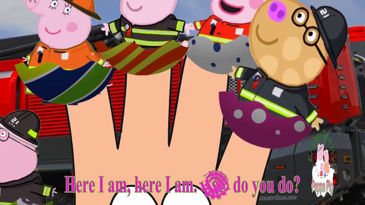 Peppa Pig Finger Family Song Peppa Pig Kung Fu Panda 3 & Fire Man Magical Surprise Eggs