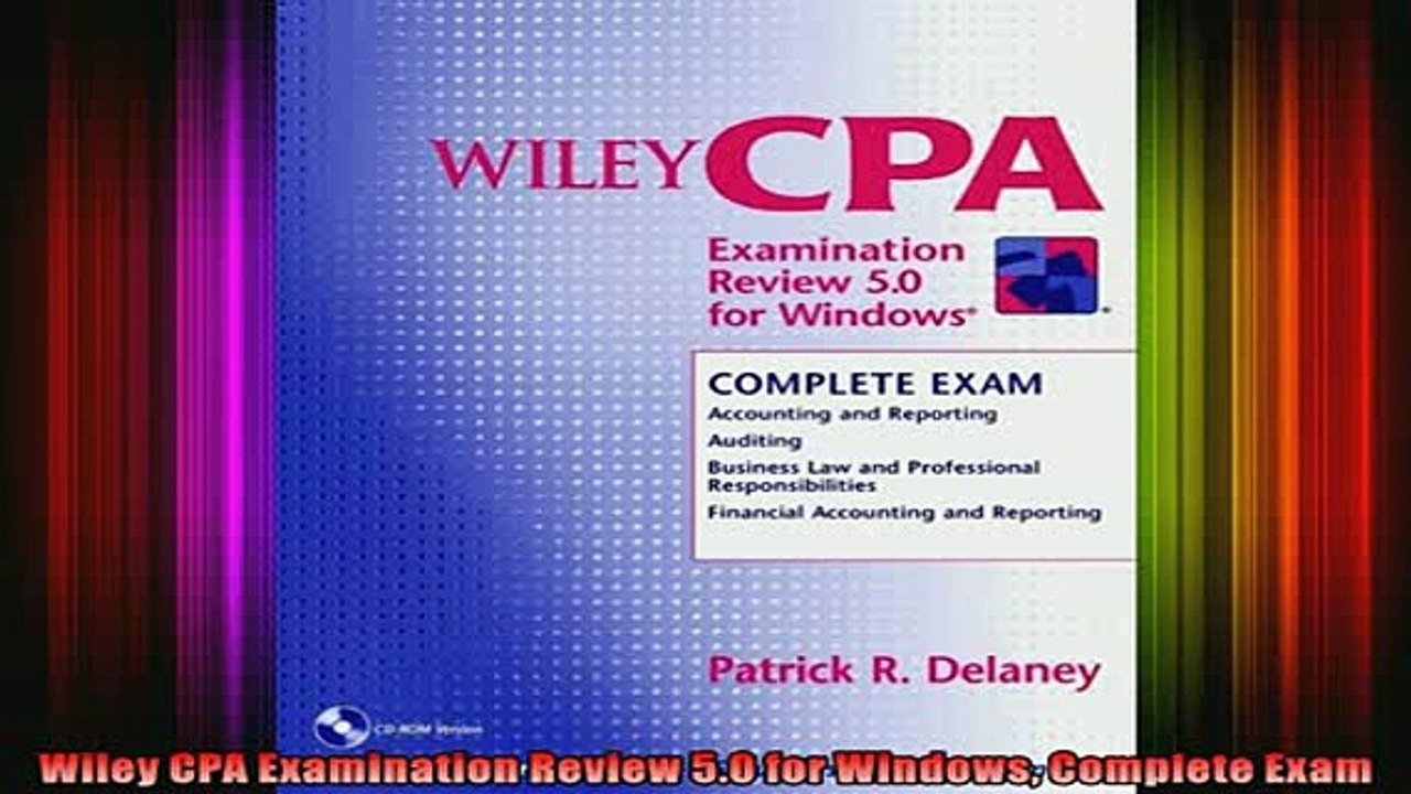 READ Ebooks FREE  Wiley CPA Examination Review 50 for Windows Complete Exam Full Free