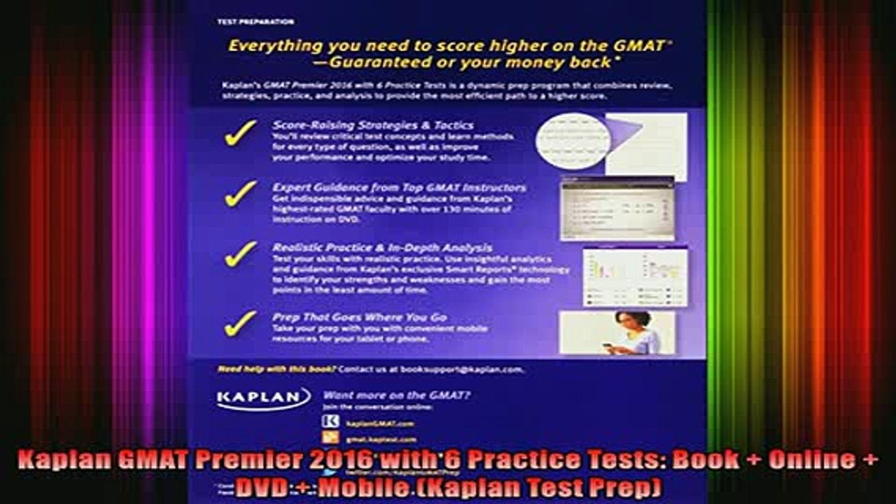 READ Ebooks FREE  Kaplan GMAT Premier 2016 with 6 Practice Tests Book  Online  DVD  Mobile Kaplan Test Full EBook