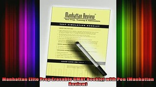 Full Free PDF Downlaod  Manhattan Elite Prep Erasable GMAT Booklet with Pen Manhattan Review Full Free