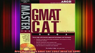 READ Ebooks FREE  Arco Master the GMAT CAT 2003 With CDROM Full Ebook Online Free