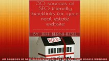 FREE DOWNLOAD  30 sources of SEO friendly backlinks for your real estate website  DOWNLOAD ONLINE