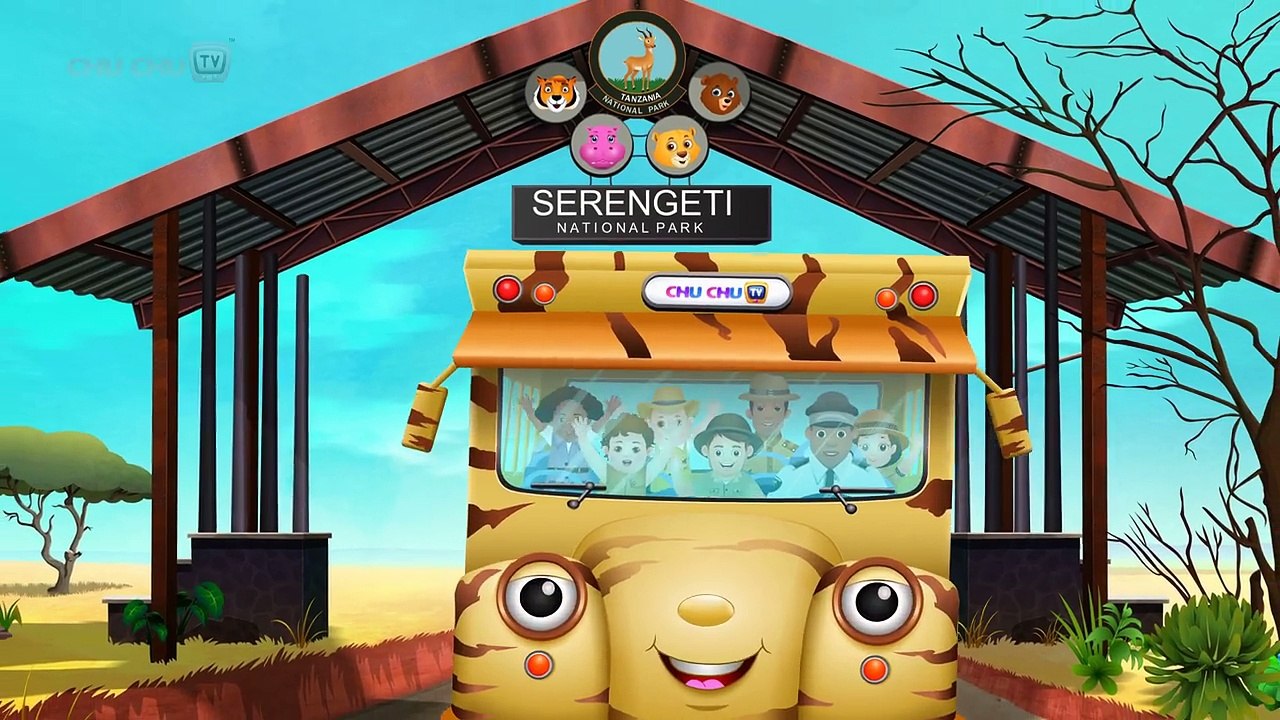 Wheels On The Bus _ Kenya Jungle Book Wildlife Safari _ Wild Animals and Animal Sounds _ ChuChu TV