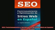 READ book  SEO Posicionamiento y Optimización de Sitios Web en Español Spanish Edition  FREE BOOOK ONLINE