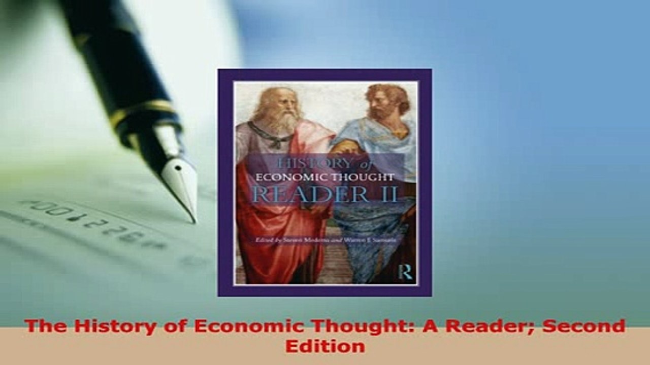 PDF  The History of Economic Thought A Reader Second Edition Read Full Ebook