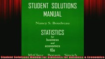 Downlaod Full PDF Free  Student Solutions Manual for Statistics for Business  Economics Online Free