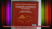 READ Ebooks FREE  Probability and Statistics for Engineering and the Sciences Student Solutions Manual Full EBook