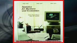 READ book  Statistics for Business and Economics Free Online