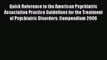 [Read book] Quick Reference to the American Psychiatric Association Practice Guidelines for