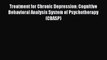 [Read book] Treatment for Chronic Depression: Cognitive Behavioral Analysis System of Psychotherapy