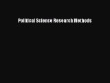 Ebook Political Science Research Methods Read Full Ebook